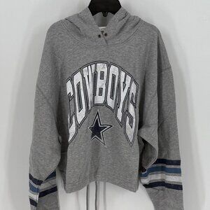 Women's NFL Dallas Cowboys '47 Heather Gray Upland Bennett Pullover Hoodie L